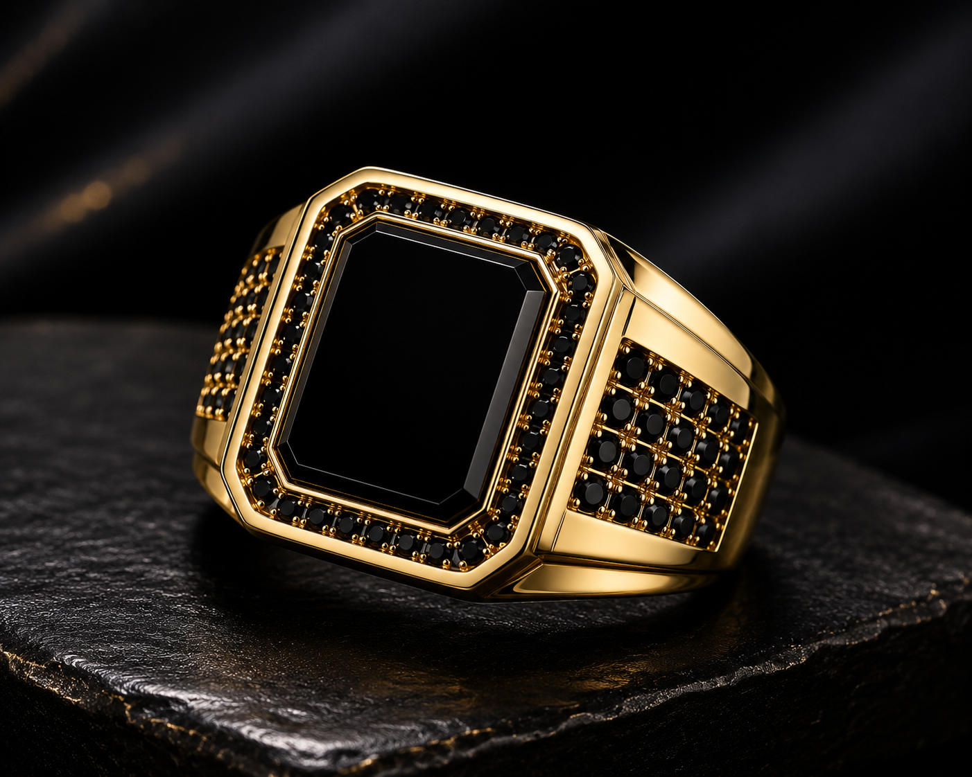Anillo Statement de Oro Amarillo 14K